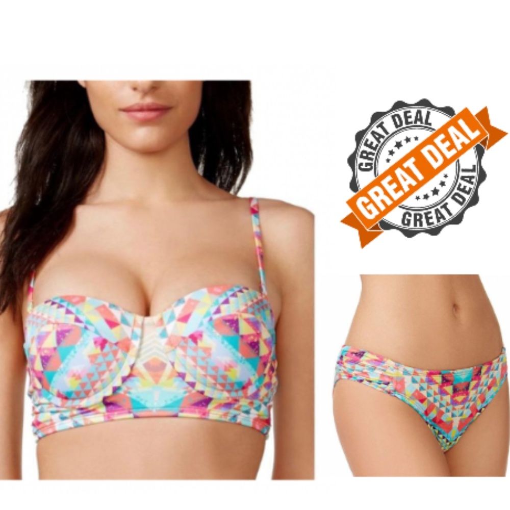 NWT Bar III Skylar Push-up Molded Bikini Swimsuit